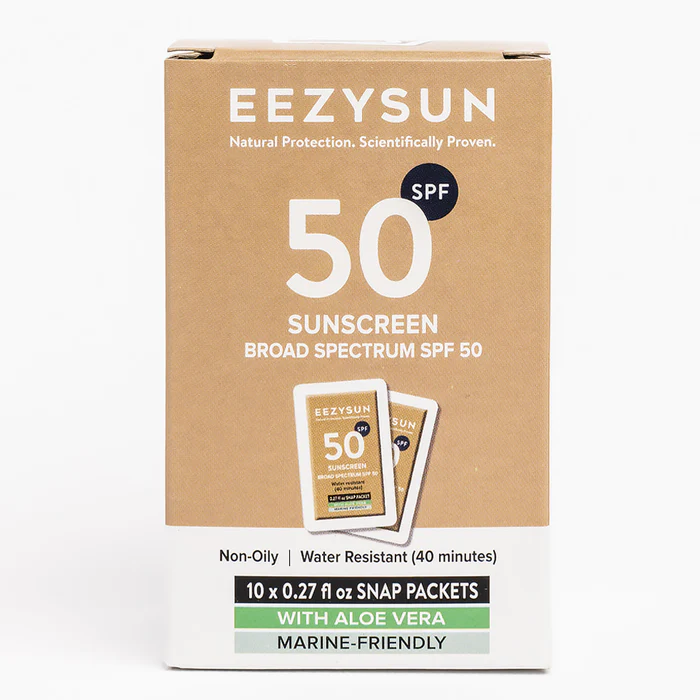 SPF 50+ Travel-Size Sunscreen Snap Packets 10